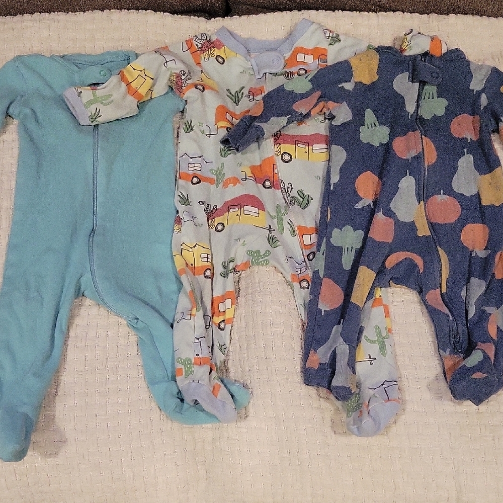 Colorful Kids One Piece Footie Bundle